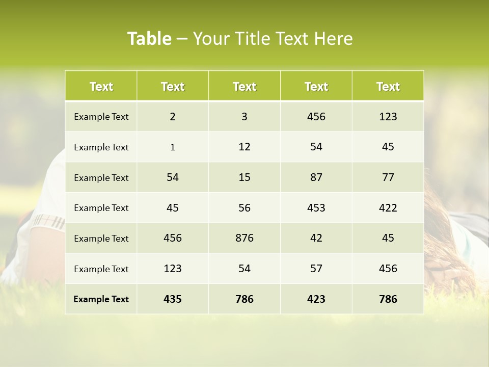 Child Green Man PowerPoint Template