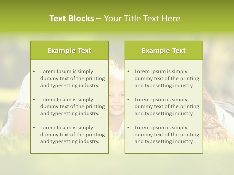 Child Green Man PowerPoint Template