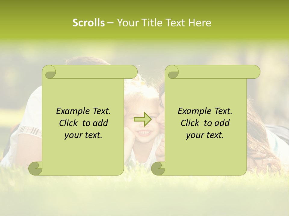 Child Green Man PowerPoint Template