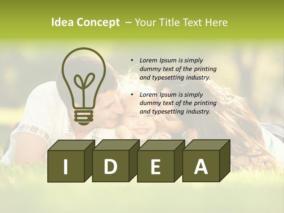 Child Green Man PowerPoint Template