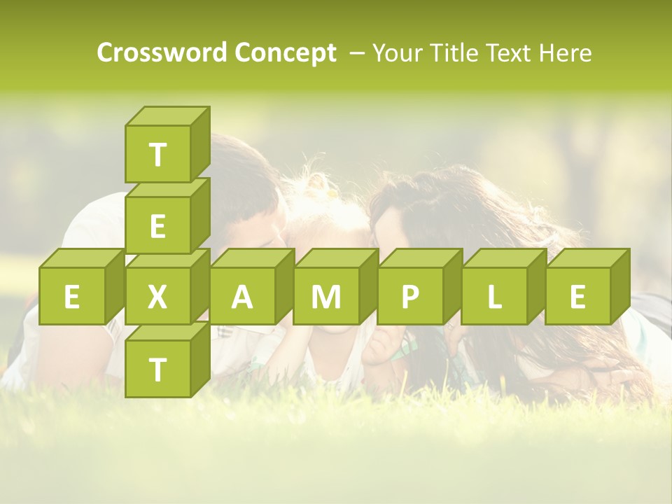 Child Green Man PowerPoint Template