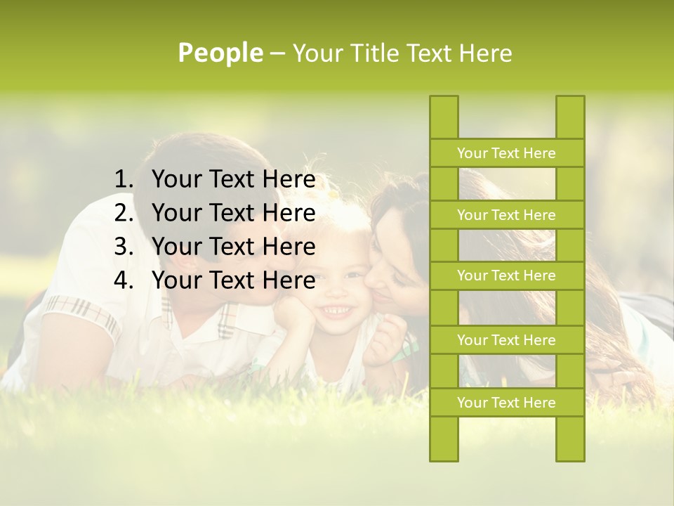 Child Green Man PowerPoint Template