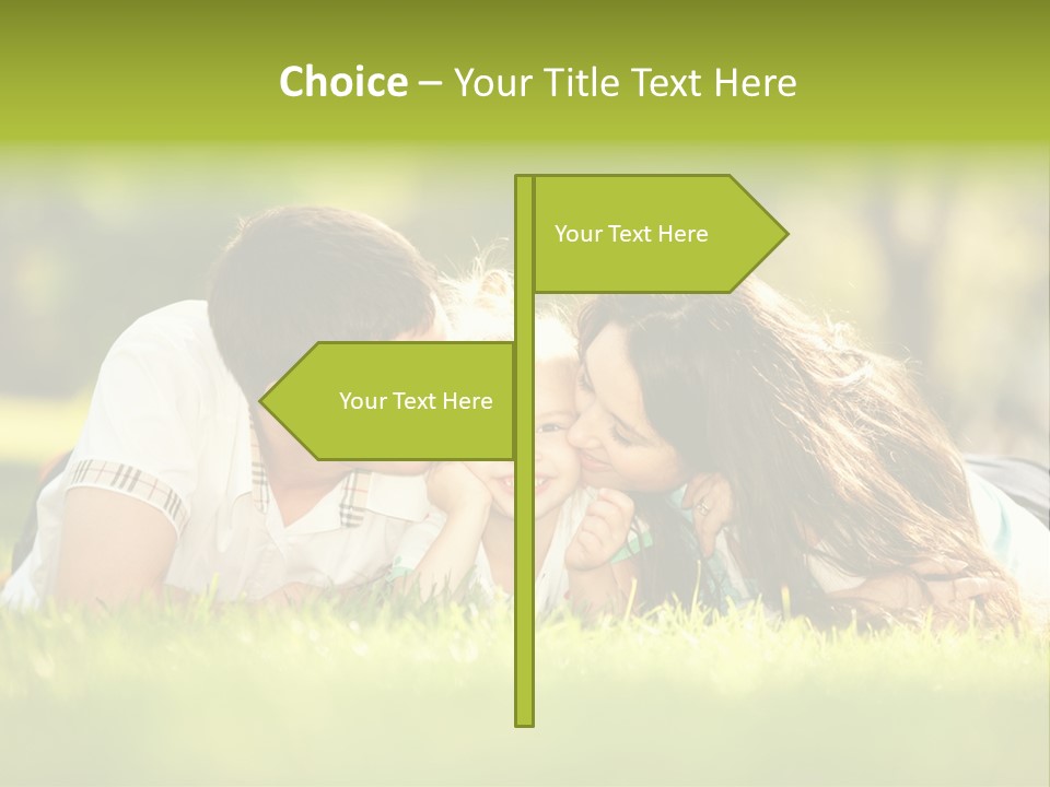 Child Green Man PowerPoint Template