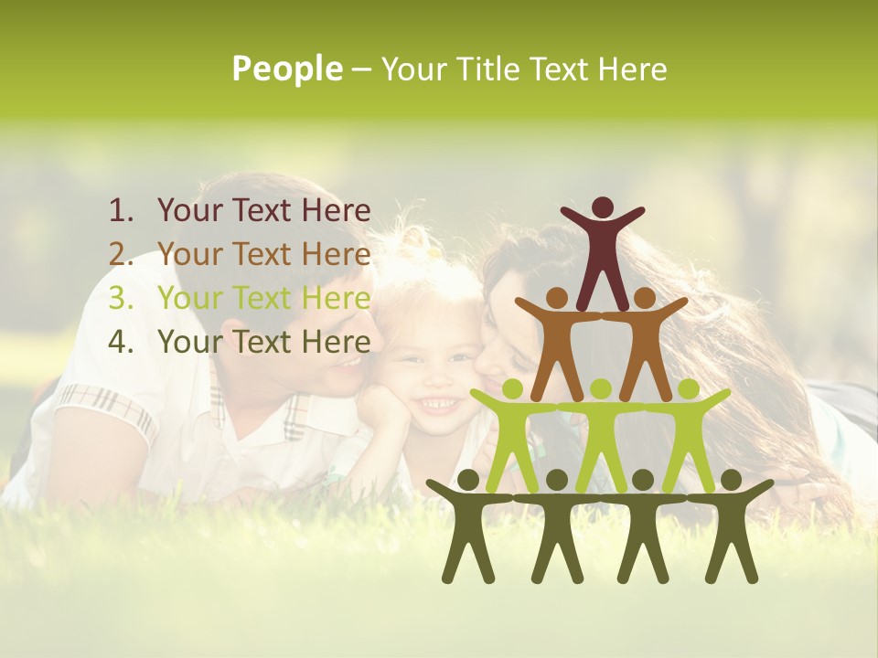 Child Green Man PowerPoint Template
