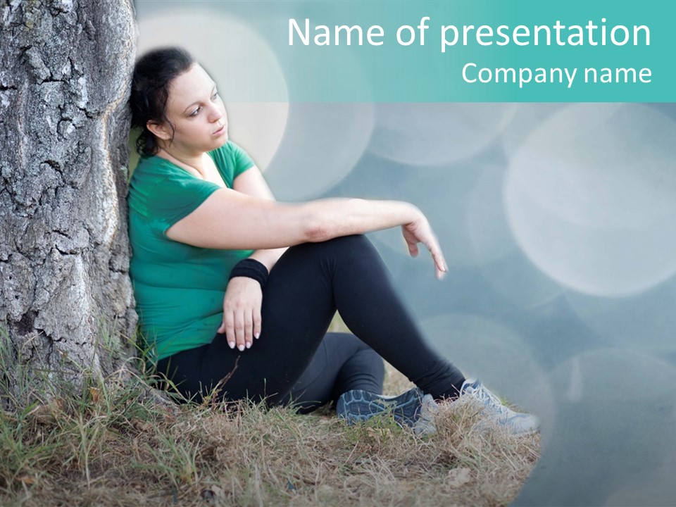 Forrest Girl Outside PowerPoint Template