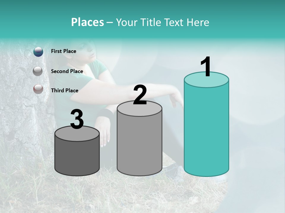 Forrest Girl Outside PowerPoint Template