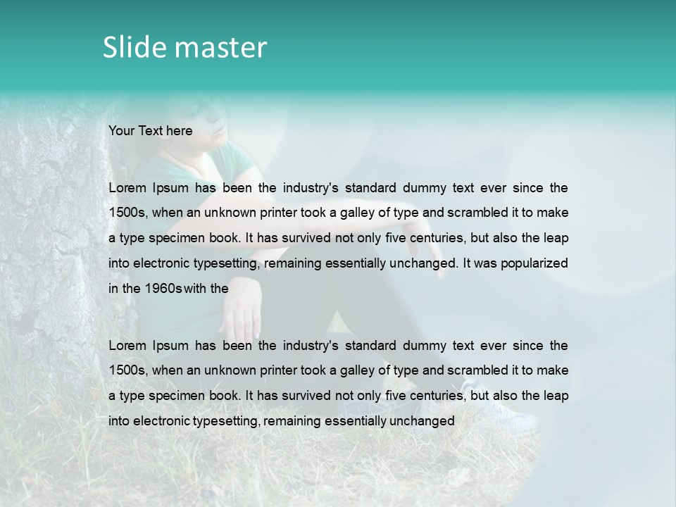 Forrest Girl Outside PowerPoint Template