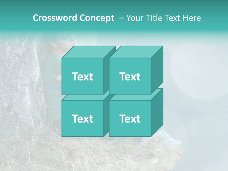 Forrest Girl Outside PowerPoint Template