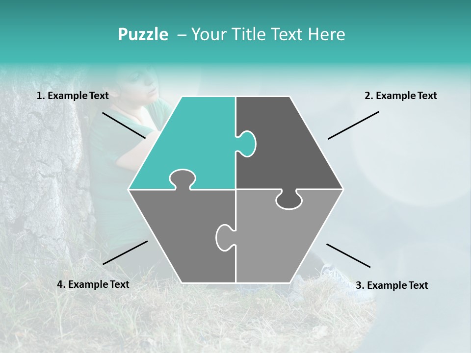 Forrest Girl Outside PowerPoint Template