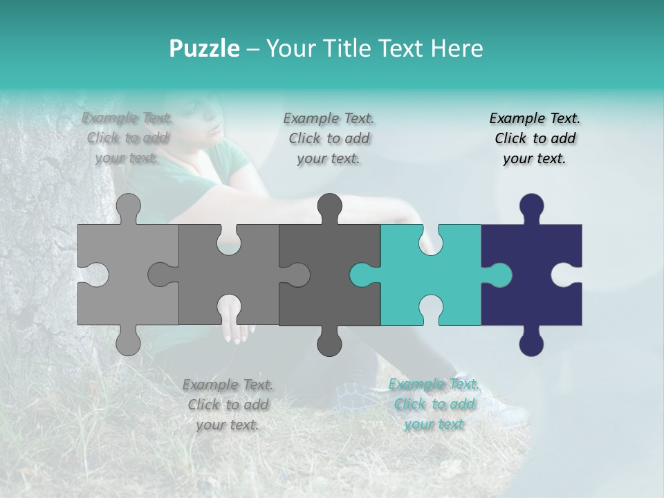 Forrest Girl Outside PowerPoint Template