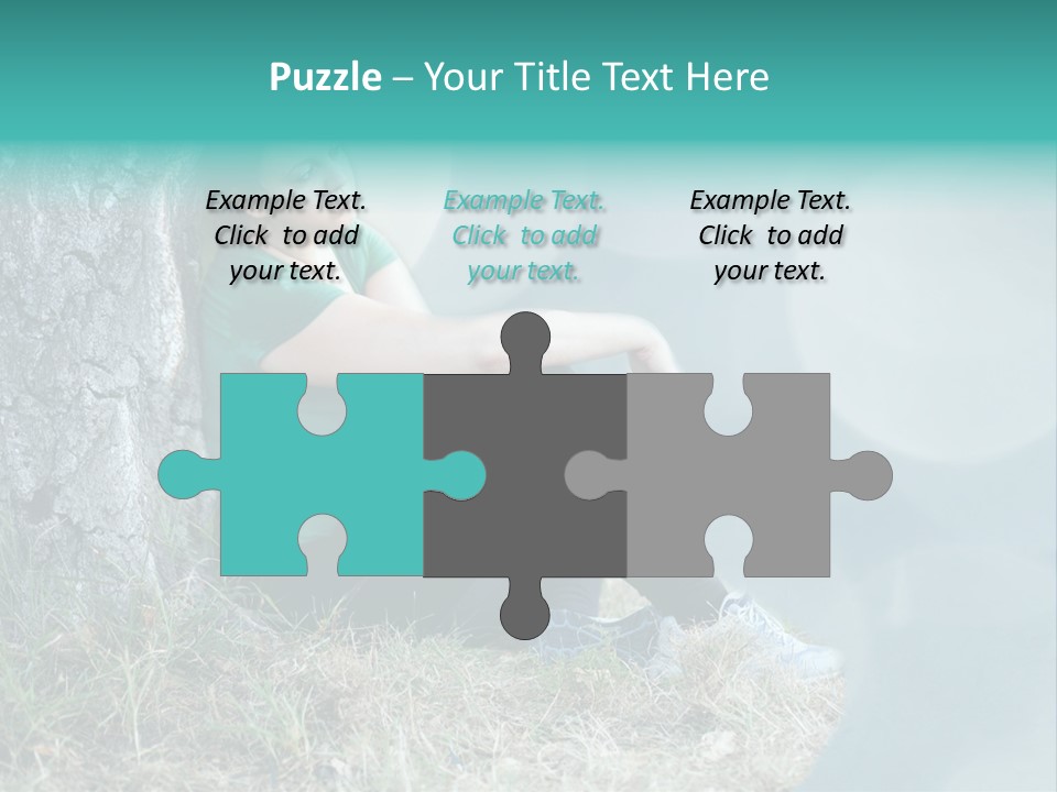 Forrest Girl Outside PowerPoint Template