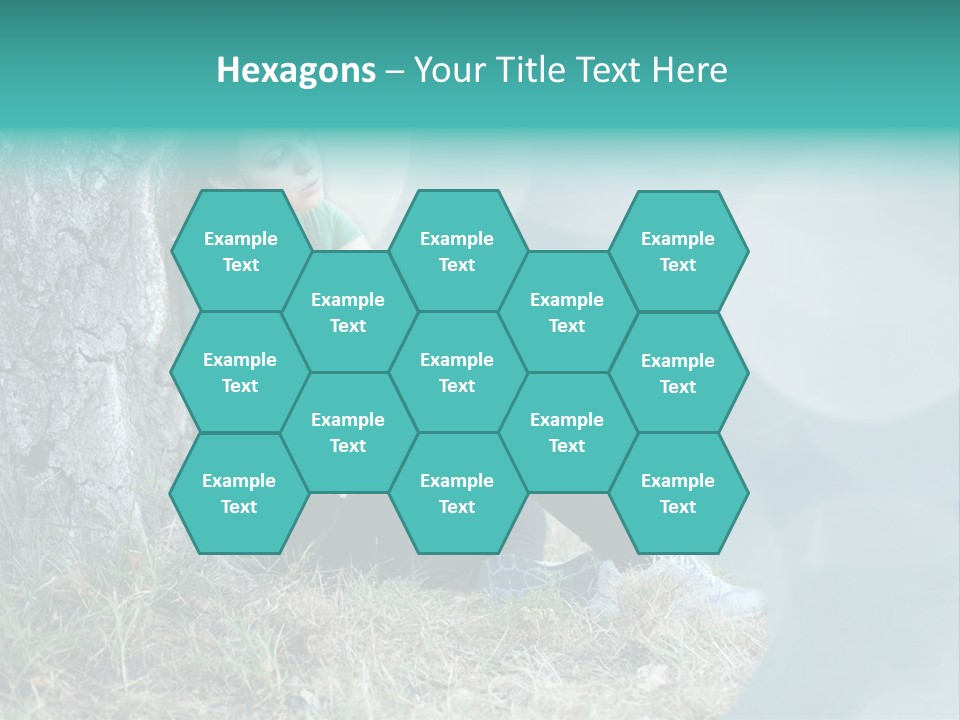 Forrest Girl Outside PowerPoint Template