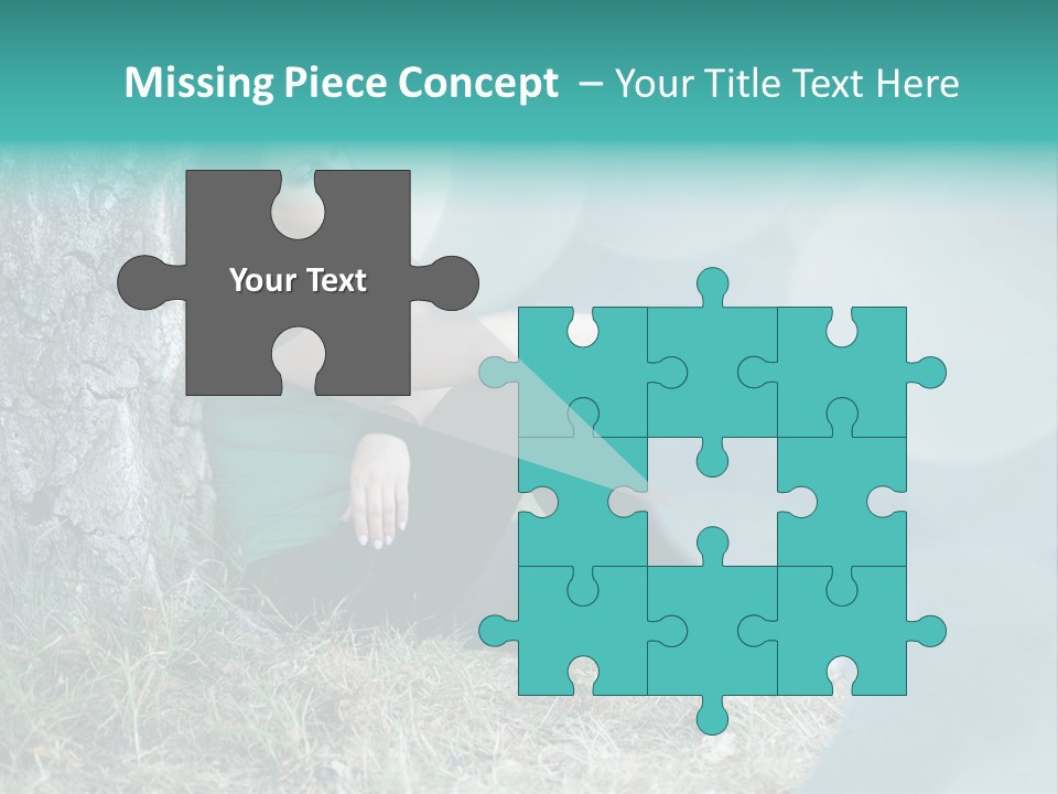 Forrest Girl Outside PowerPoint Template