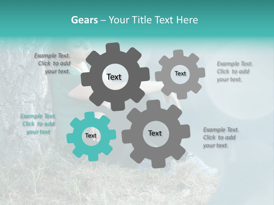 Forrest Girl Outside PowerPoint Template