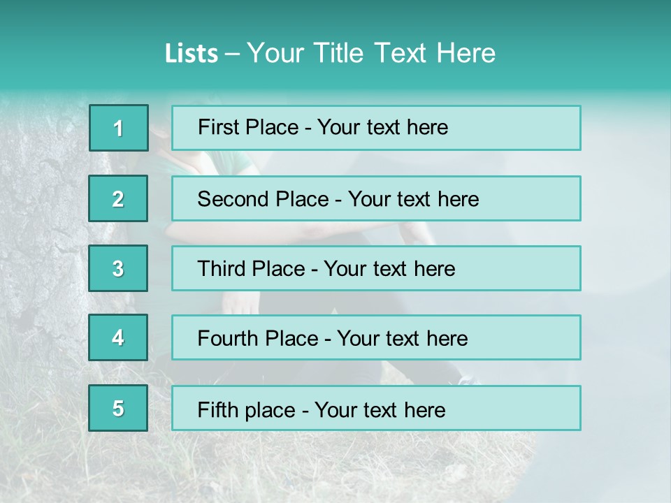 Forrest Girl Outside PowerPoint Template