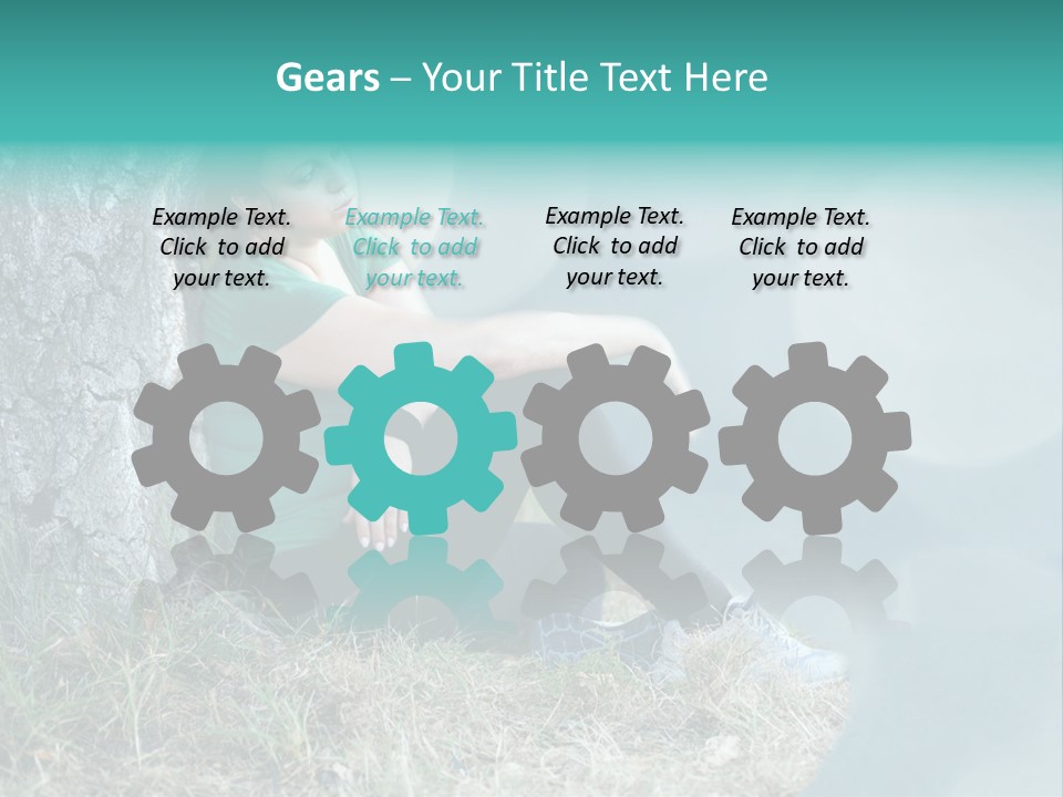 Forrest Girl Outside PowerPoint Template