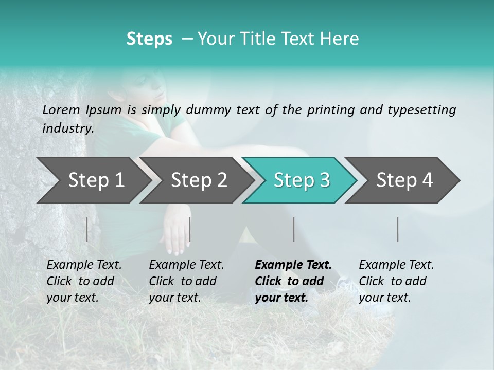 Forrest Girl Outside PowerPoint Template