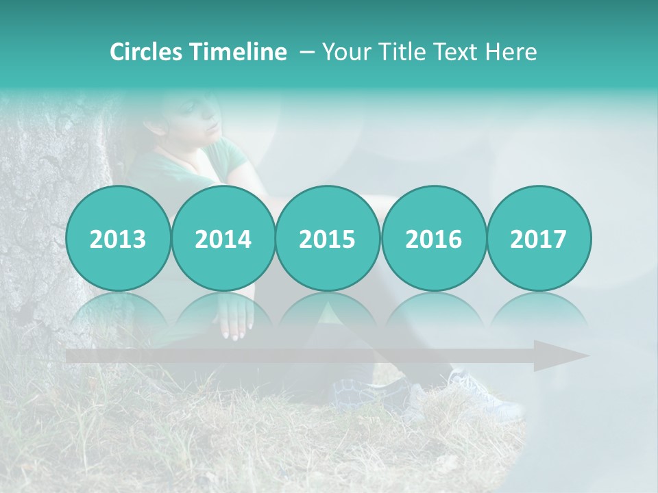 Forrest Girl Outside PowerPoint Template