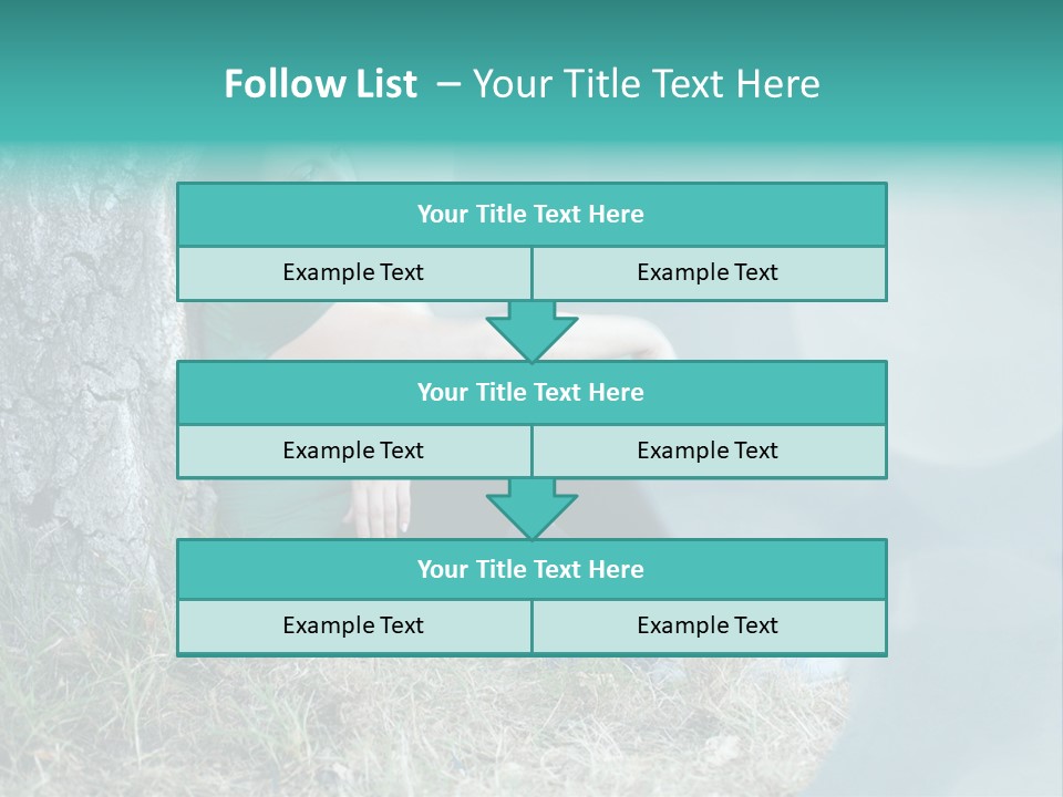 Forrest Girl Outside PowerPoint Template