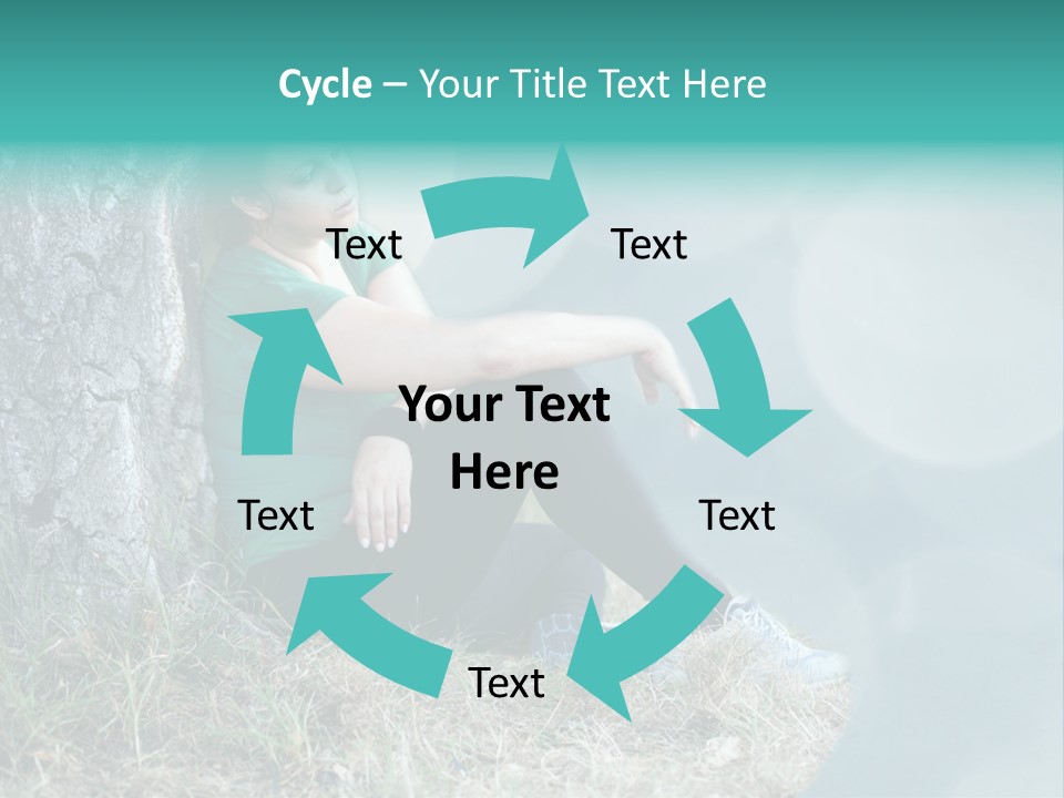 Forrest Girl Outside PowerPoint Template