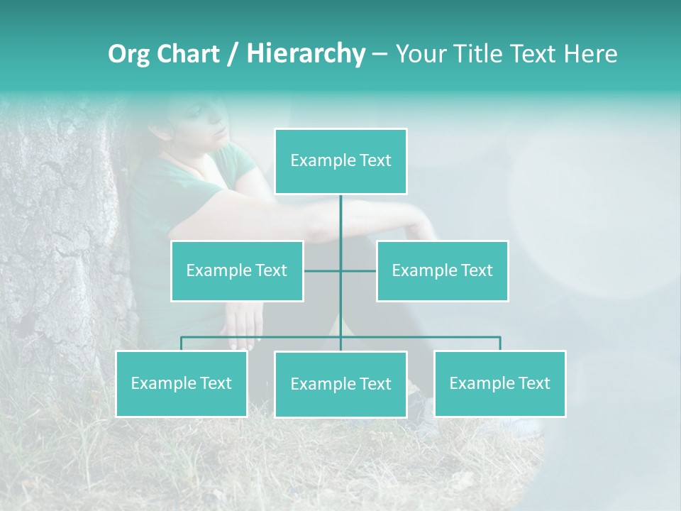 Forrest Girl Outside PowerPoint Template