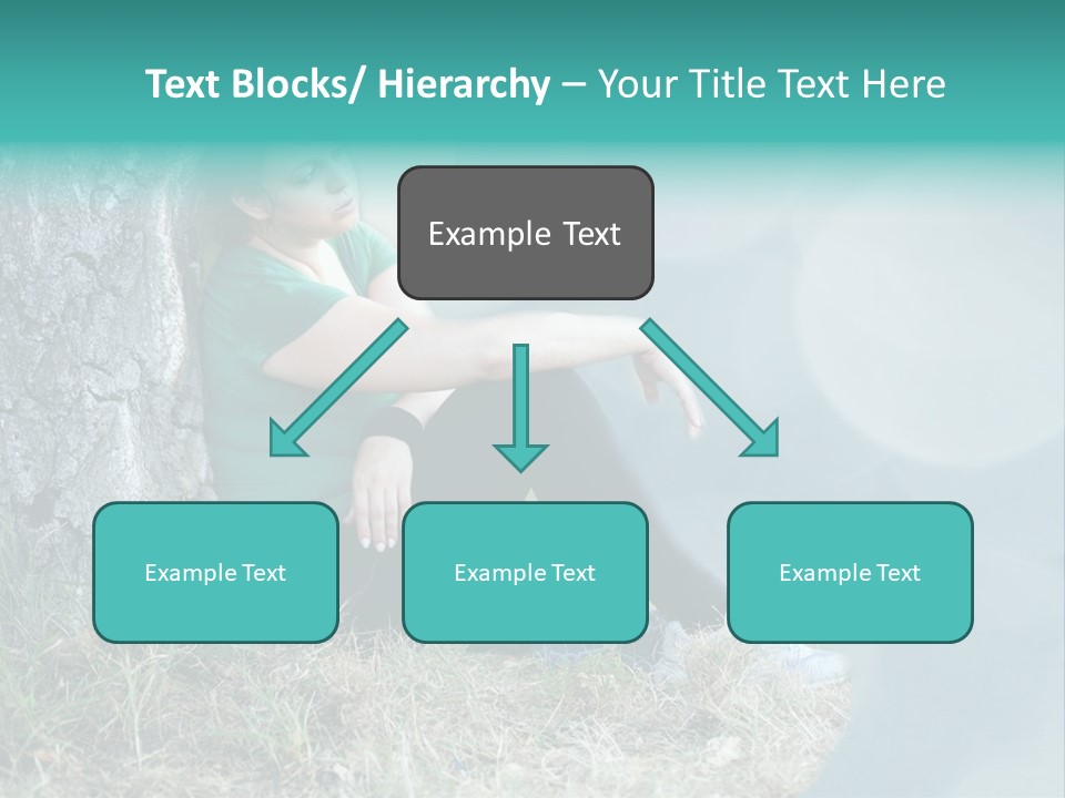 Forrest Girl Outside PowerPoint Template