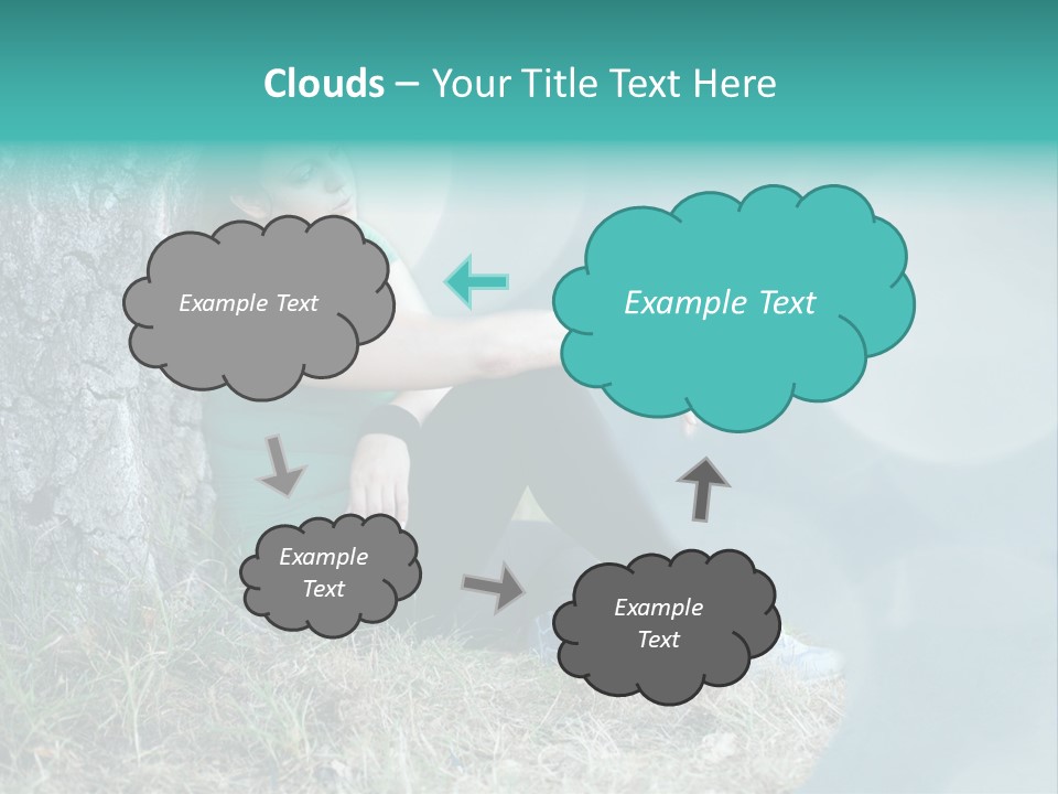 Forrest Girl Outside PowerPoint Template