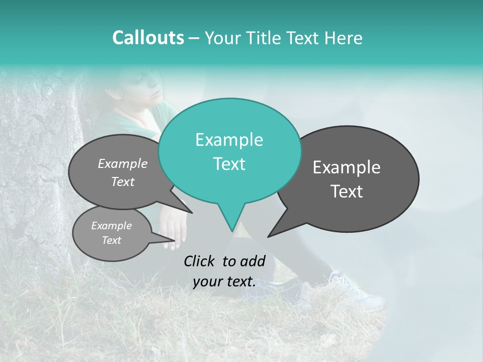 Forrest Girl Outside PowerPoint Template