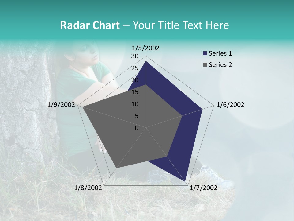 Forrest Girl Outside PowerPoint Template