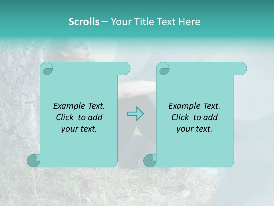 Forrest Girl Outside PowerPoint Template