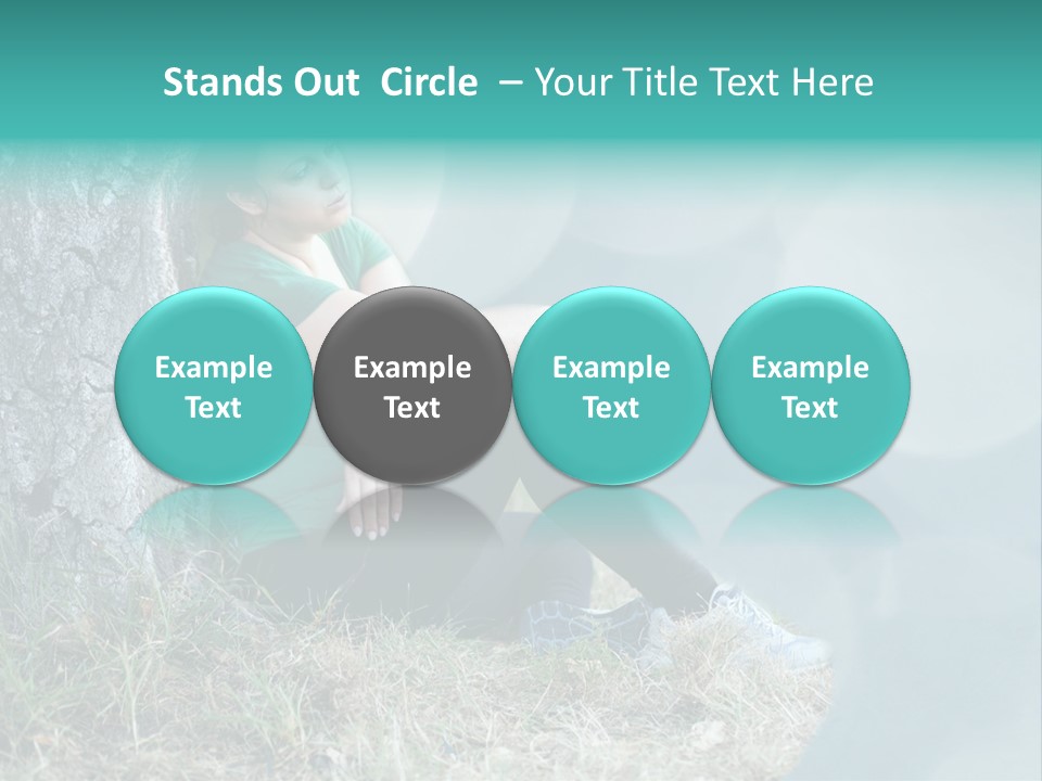 Forrest Girl Outside PowerPoint Template