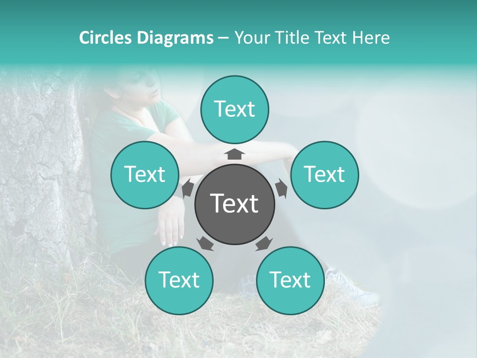 Forrest Girl Outside PowerPoint Template