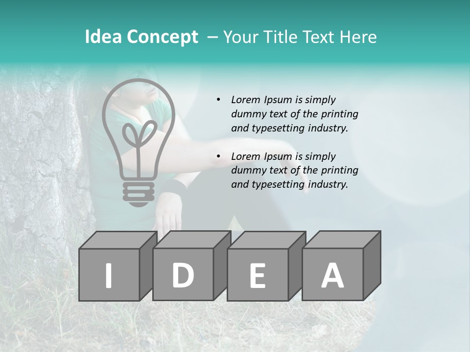 Forrest Girl Outside PowerPoint Template