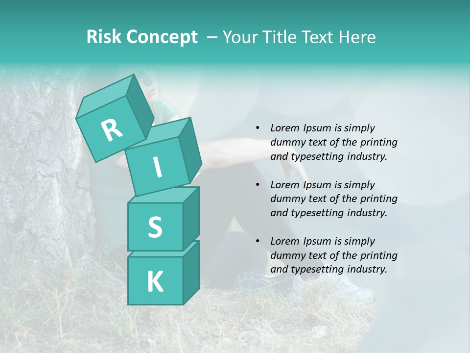 Forrest Girl Outside PowerPoint Template