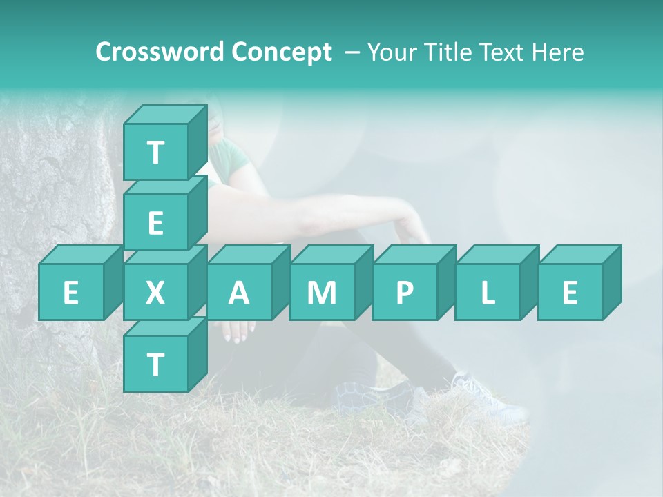 Forrest Girl Outside PowerPoint Template