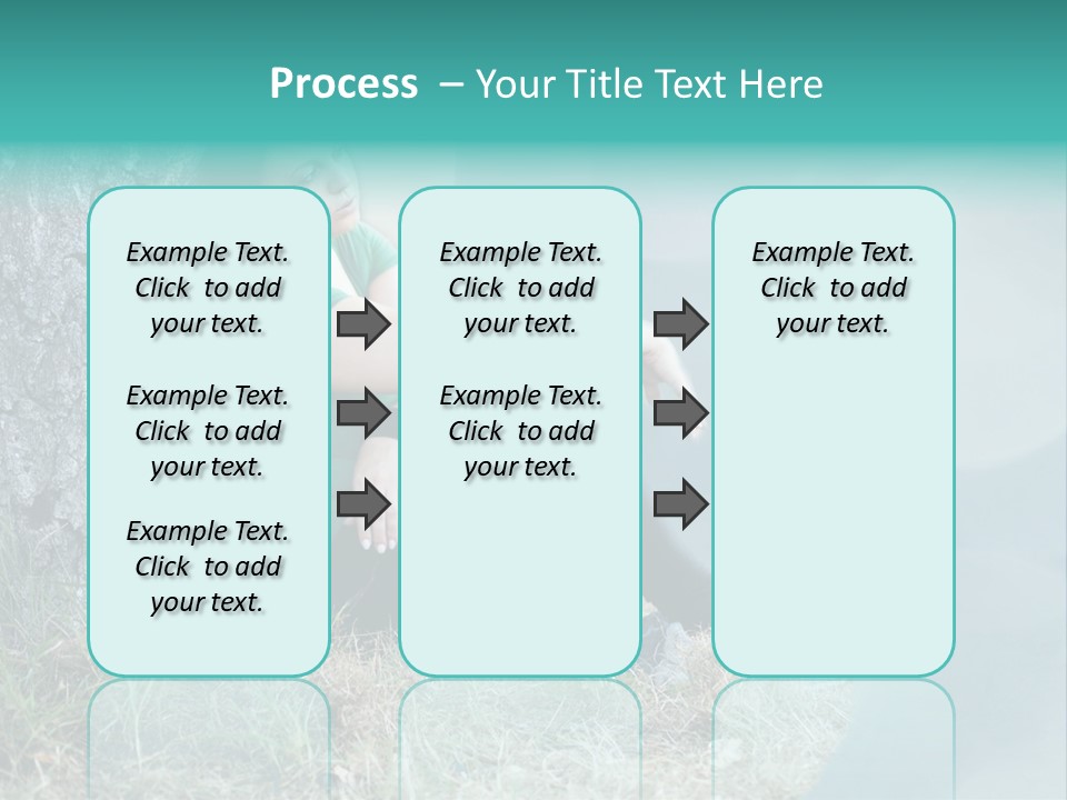 Forrest Girl Outside PowerPoint Template