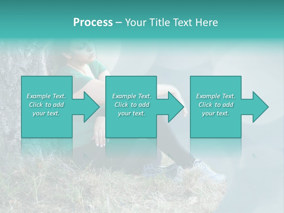 Forrest Girl Outside PowerPoint Template