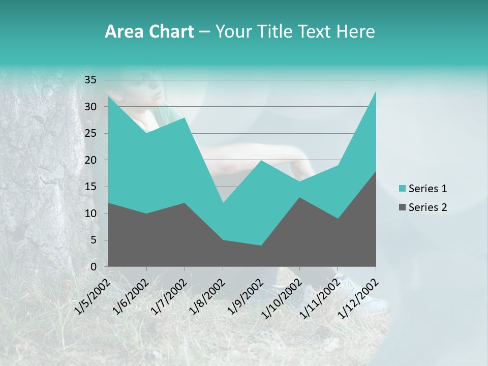 Forrest Girl Outside PowerPoint Template