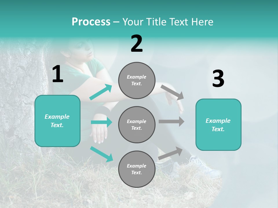 Forrest Girl Outside PowerPoint Template