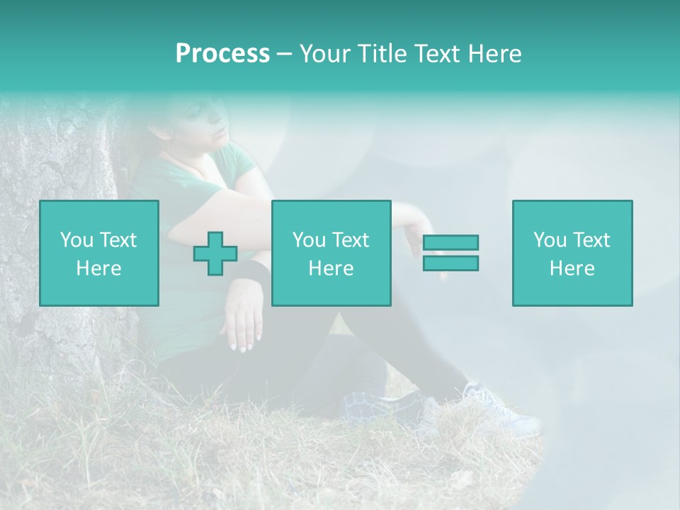 Forrest Girl Outside PowerPoint Template