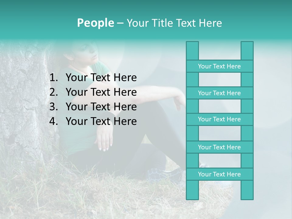 Forrest Girl Outside PowerPoint Template