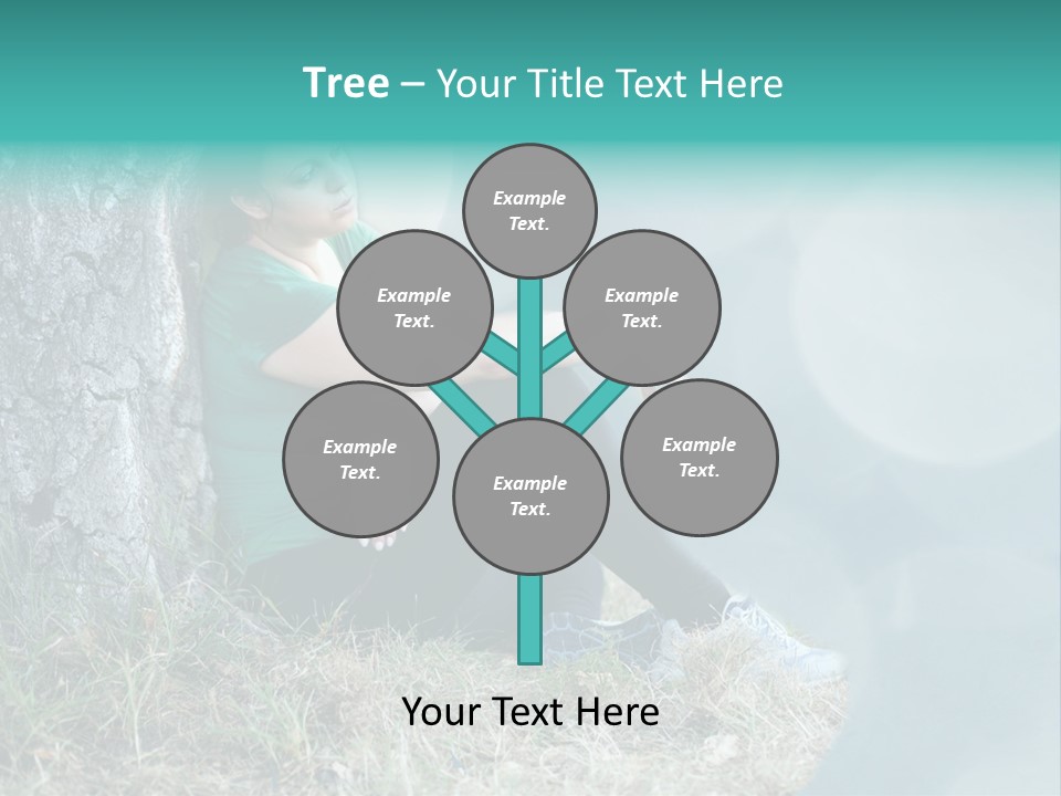 Forrest Girl Outside PowerPoint Template