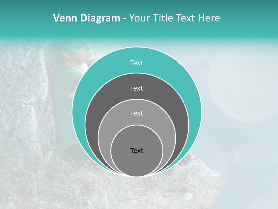 Forrest Girl Outside PowerPoint Template