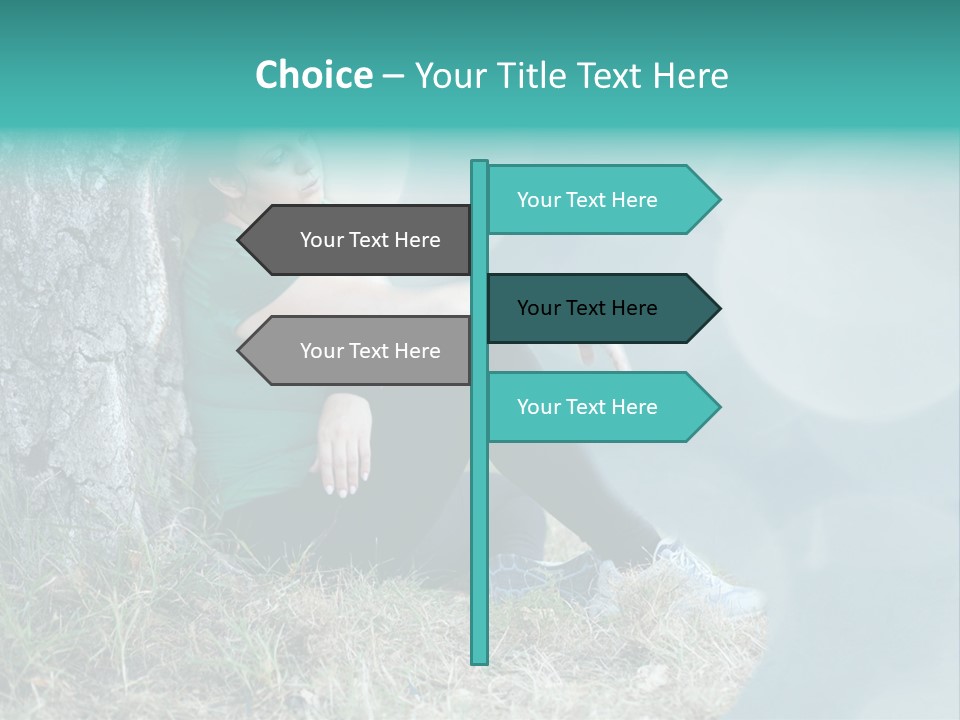 Forrest Girl Outside PowerPoint Template