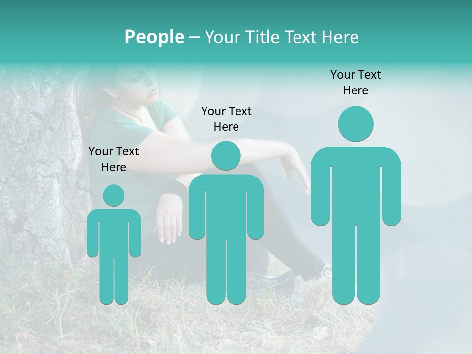 Forrest Girl Outside PowerPoint Template