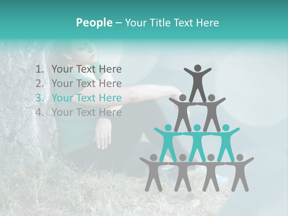 Forrest Girl Outside PowerPoint Template