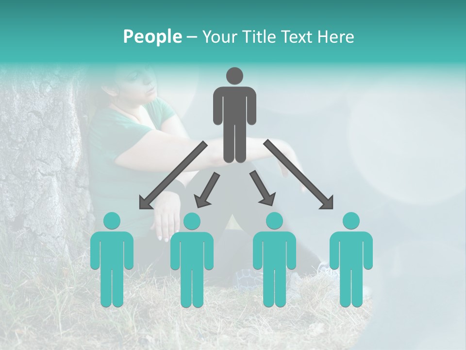 Forrest Girl Outside PowerPoint Template