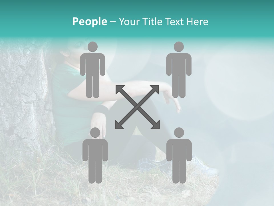 Forrest Girl Outside PowerPoint Template