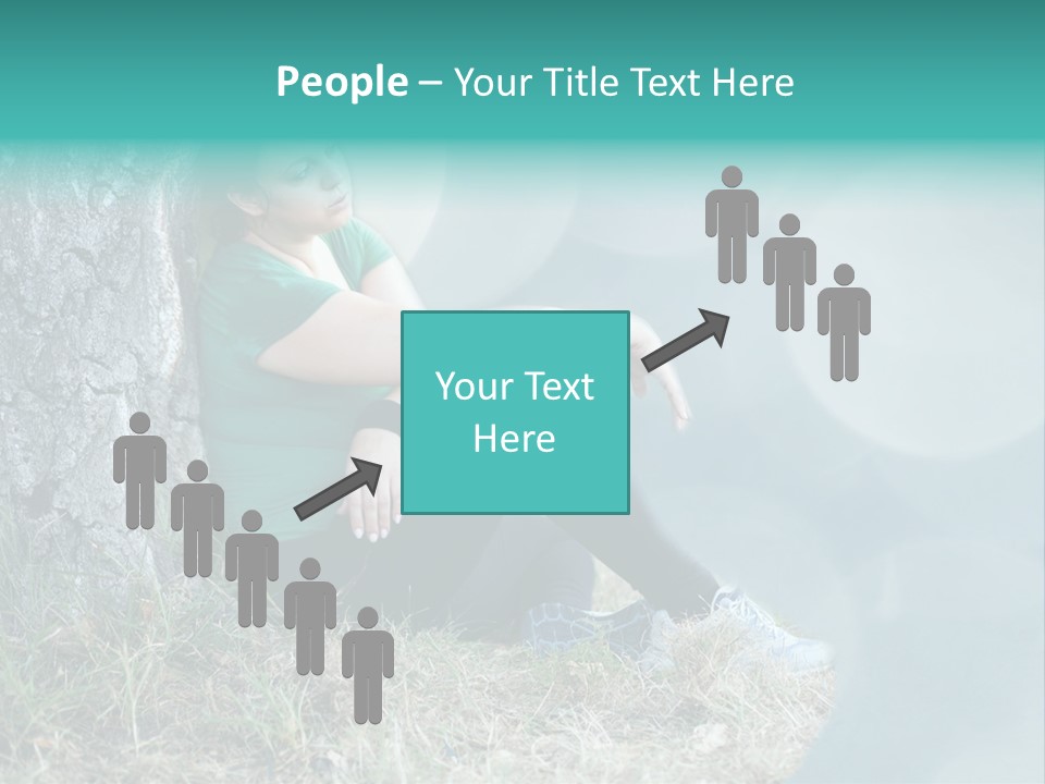 Forrest Girl Outside PowerPoint Template