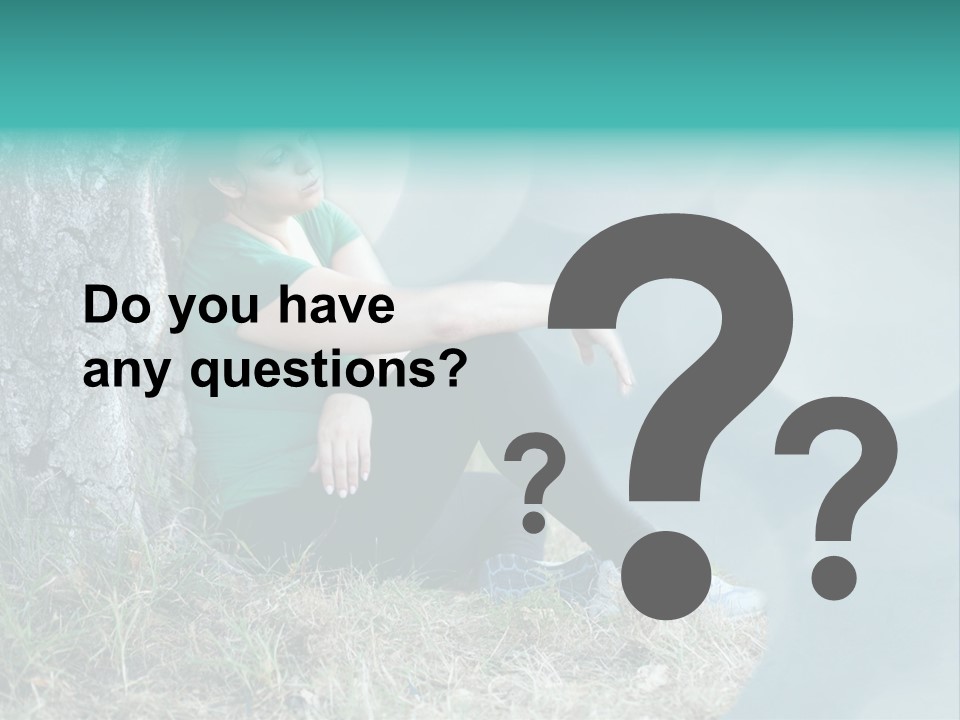 Forrest Girl Outside PowerPoint Template